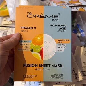 Fusion Sheet Mask — Vitamin C & Hyaluronic Acid, Orange/Light Blue